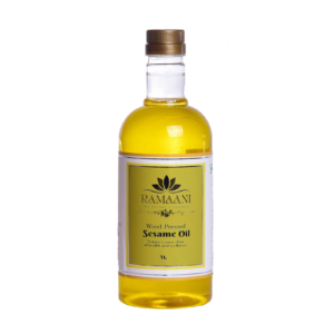 Ramaani's Sesame Oil bottle,