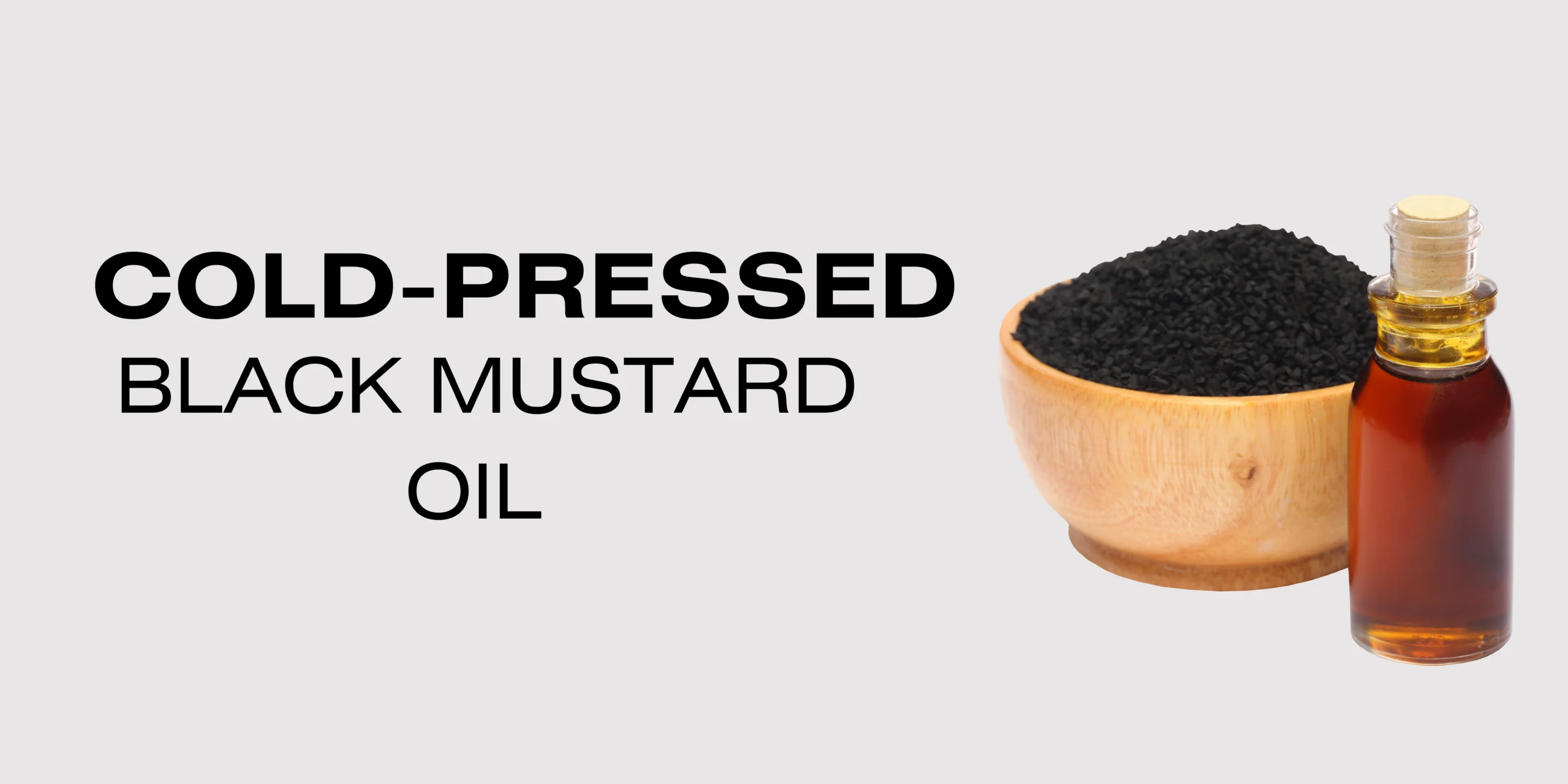 a image of cold pressed black mustard oil bottle